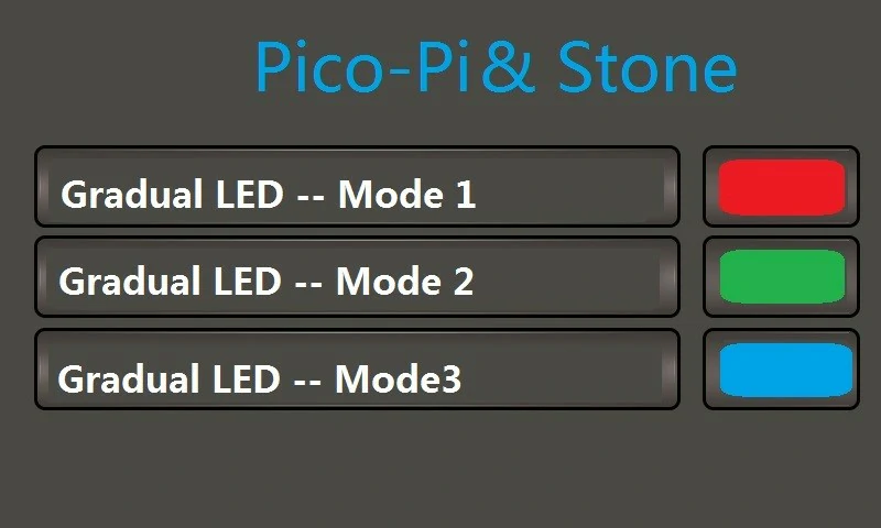 Raspberry PI Pico and STONE Display Dazzling Light Control System