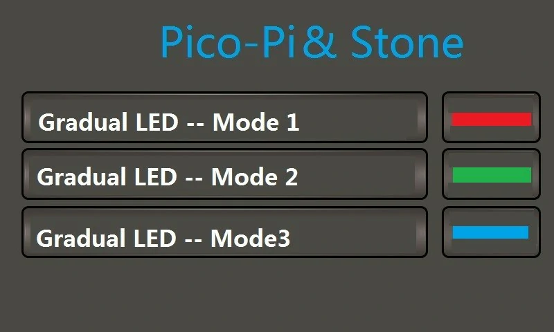 Raspberry PI Pico and STONE Display Dazzling Light Control System