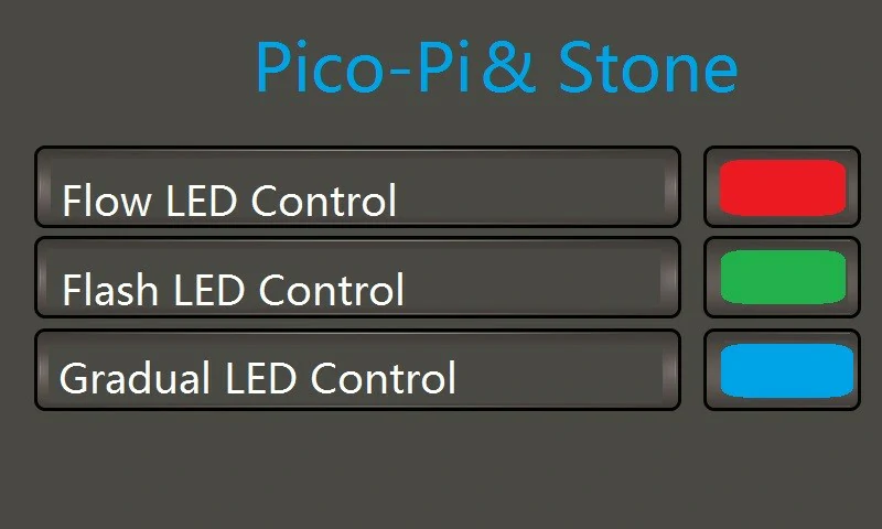 Raspberry PI Pico and STONE Display Dazzling Light Control System