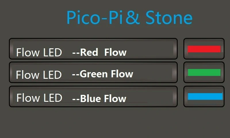 Raspberry PI Pico and STONE Display Dazzling Light Control System