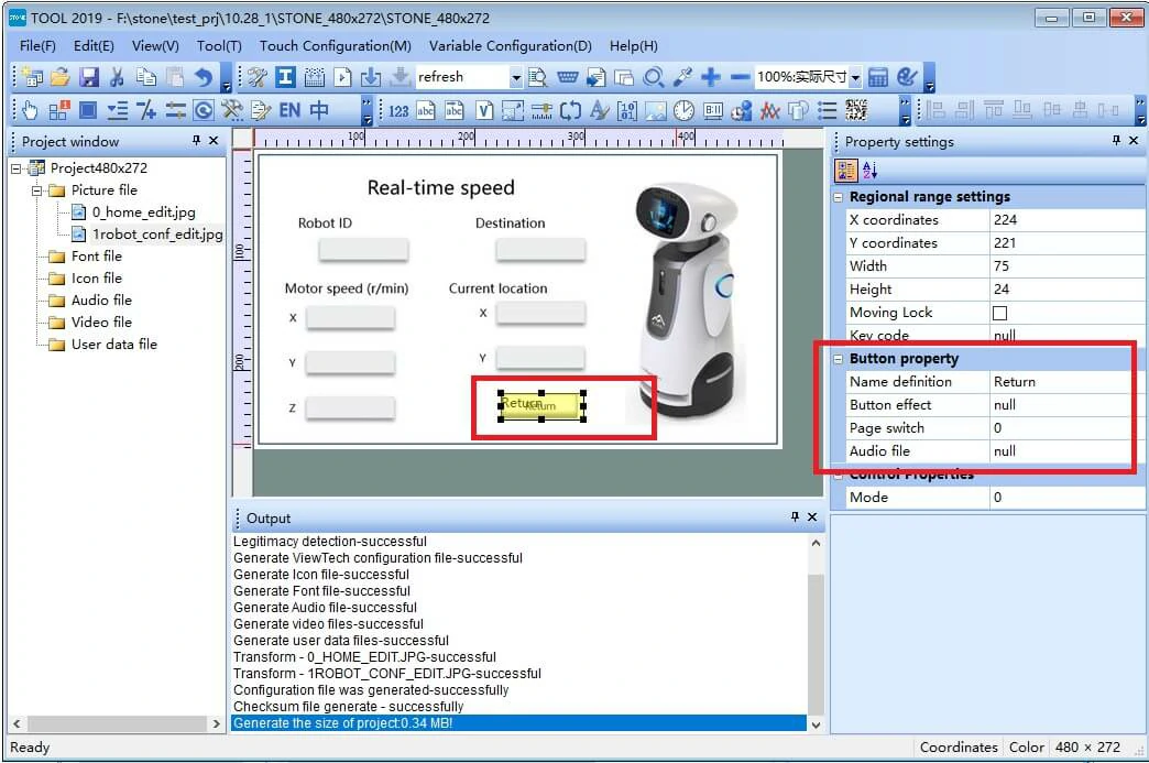 STONE-TFT-LCD-Module-STM32-Service-Robot-Motion-Status-Monitoring