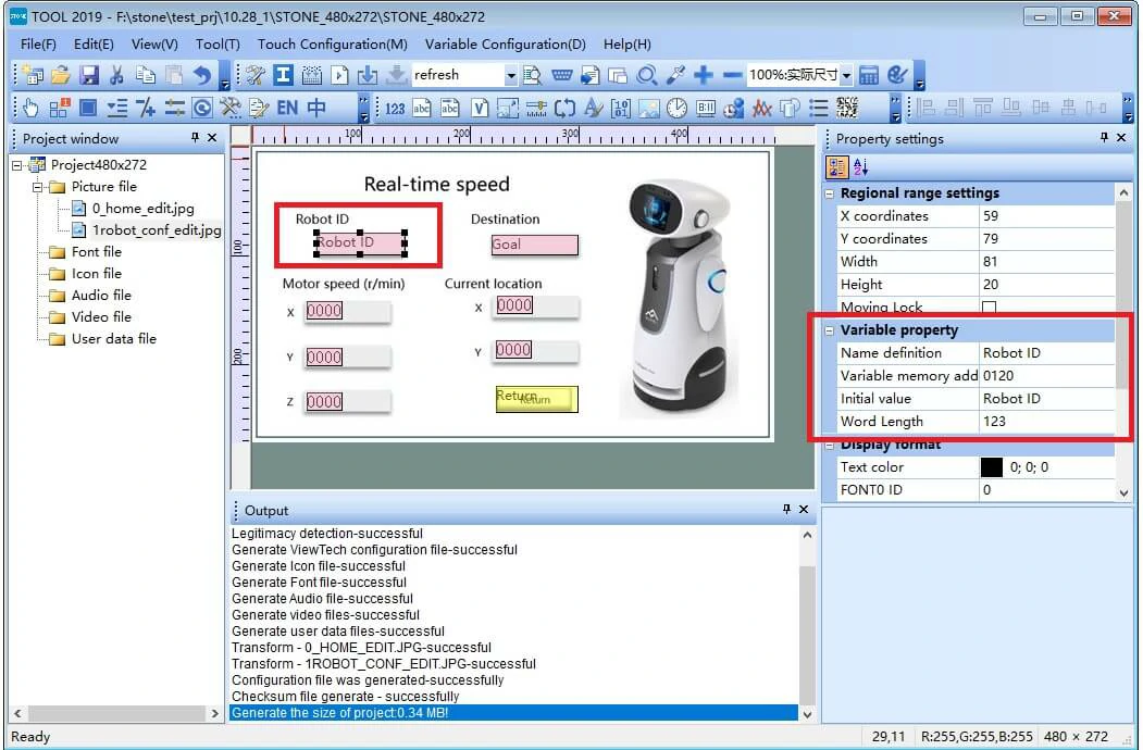 STONE-TFT-LCD-Module-STM32-Service-Robot-Motion-Status-Monitoring