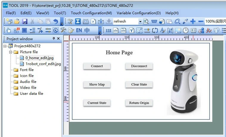 STONE-TFT-LCD-Module-STM32-Service-Robot-Motion-Status-Monitoring