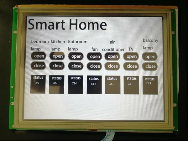 STONE-display-screen-STM32-MCU-relay-module-to-control-smart-home-appliances
