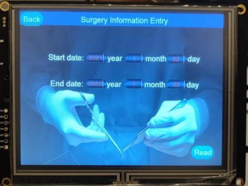 Record medical procedure notes with STONE serial LCD Screen