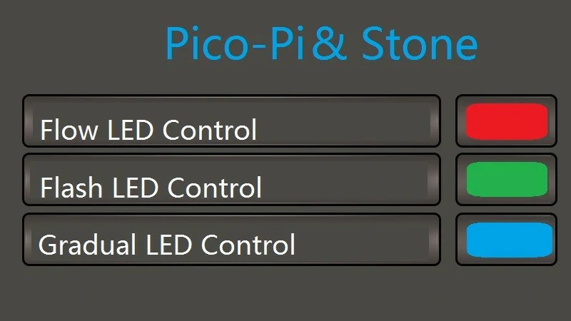 Raspberry PI Pico and STONE Display Dazzling Light Control System