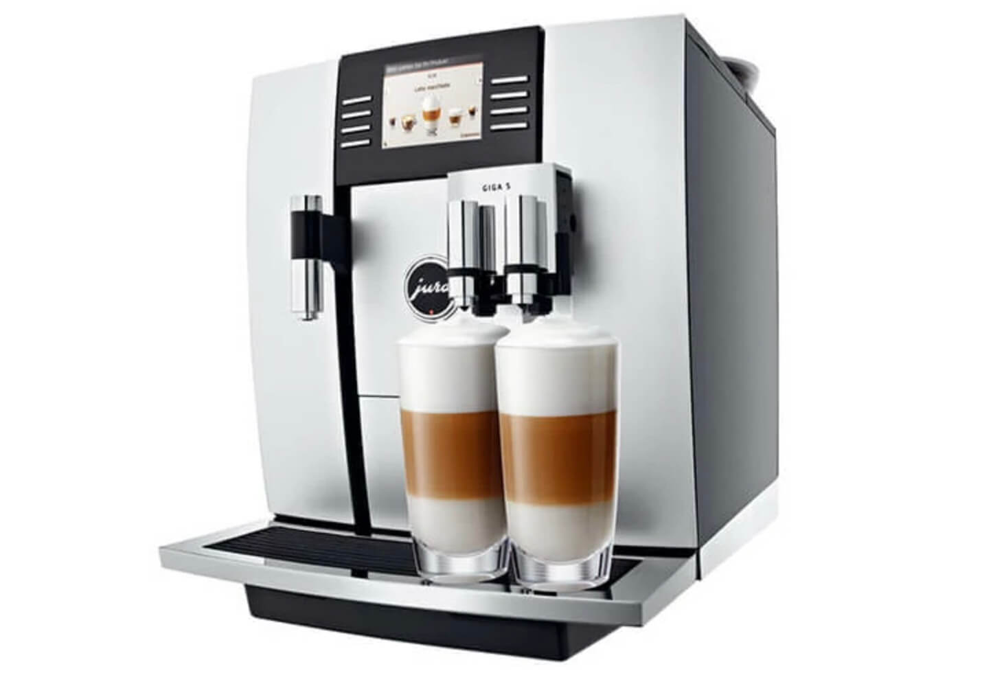 a machine with two glasses of liquid
